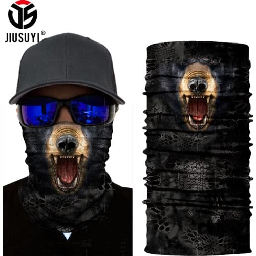 Outdoor Sport Seamless Animal Bandana Neck Gaiter Breathable Face Cover Cycling Balaclava Headband Running Hiking Fishing Scarf