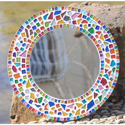 320g Assorted Color Triangle Rhombus Glass Mosaic Tiles Pieces DIY Crafts