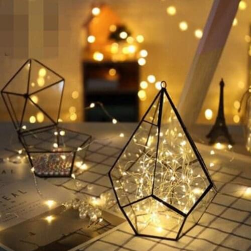 Fairy Lights Copper Wire LED String Lights Christmas Garland Indoor Bedroom Home Wedding New Year Decoration Battery Powered