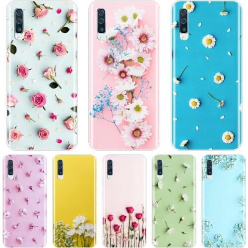 Back Cover For Samsung Galaxy A10 A20 A30 A40 Rose Flower Floral Yellow Phone Case Silicone For Samsung Galaxy A50 A60 A70 A80