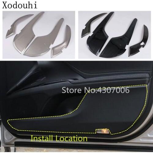 Inner Door Protective Car Styling Cover Anti Kick Board Stick Trim 4pcs For Toyota New Camry XV70 2017 2018 2019 2020
