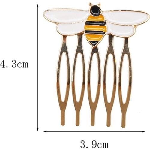 10pcs Bee Anime Hair Wear Gold Color Hair Comb Girls Women Party Anime Enamel Hair Cosplay Costume Jewelry