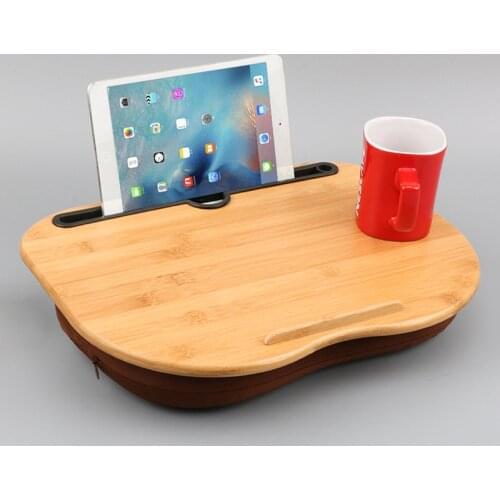 New 1PC Bamboo Computer Stand Laptop Desk Notebook Table For Bed Sofa Tray Picnic Table Studying Table โต๊ะทำงาน