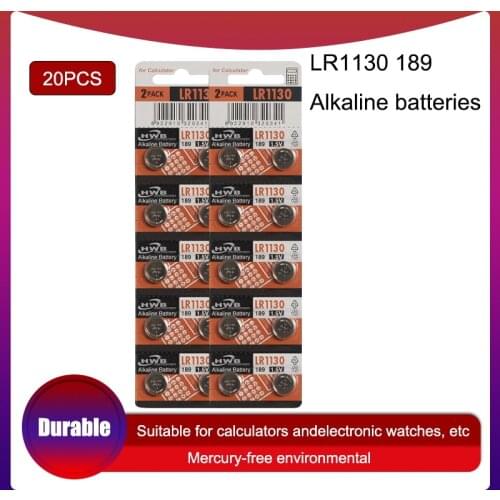 20PCS/lot 100% Original for Maxell 1.5V AG10 LR1130 Alkaline Button Battery Cell 389 LR54 SR54 SR1130W 189 LR1130