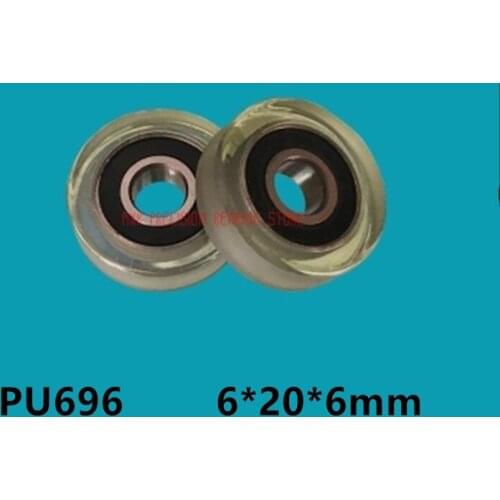 2021 Hot Sale Sale 696 Plastic Coated Bearing Pulley Polyurethane Molding Pu Rubber Roller 6*20*6mm Guide Wheel Mute Anti-wear