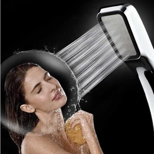 300 Holes High Pressure Rainfall Shower Head ABS Square Water Saving Filter Spray Nozzle Hand Shower Water Booster Shower Head