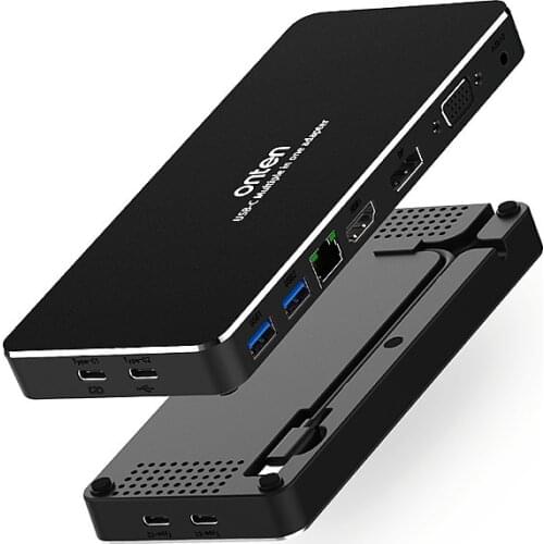 Aluminum Usb C Hub 9 In 1 With HD RJ45 Adapter For Laptop Type c 9 Ports Hubs sd Card reader Usb c Docking Station