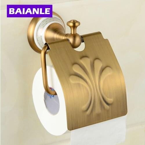 Free Shipping Ceramics Brass Wall-Mounted Paper Holder Bathroom Accessories Product Toilet Paper Holder