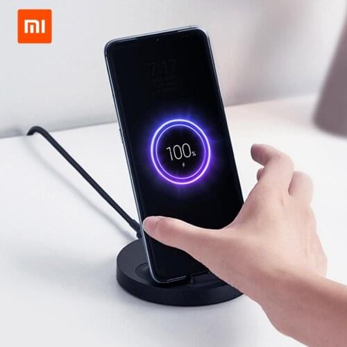 Xiaomi Wireless Charger 20W Max Vertical Fast Charge Qi Compatible Multiple Safe Stand Horizontal For Mi 9 Pro For Samsung S10