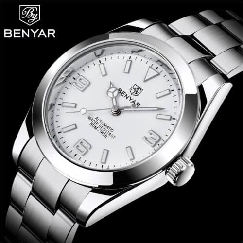BENYAR DESIGN New Mens Mechanical Watch Luxury Mens Waterproof Watch Mens automatic Watch Business Sports Watch Reloj Hombre
