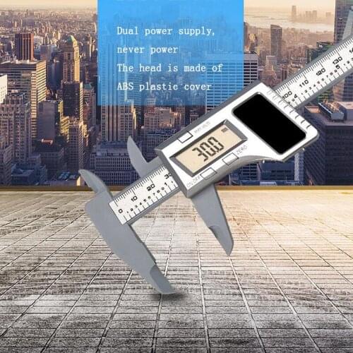 Solar Dual Power Digital Caliper 6 Inch 150mm Digital Electronic LCD Vernier Caliper Metric Double Micrometer Measuring Tool