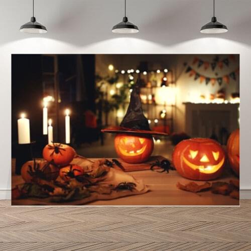 Seekpro Night Halloween Bokeh Party Decoration Children Photography Background Photographic Backdrop For Photo Studio Shoot