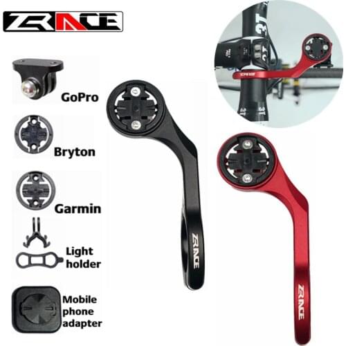 ZRACE Bike Computer Holder Out Front Bicycle Camera Mount Bike Accessories Extension Holder For iGPSPORT Garmin Bryton GoPro