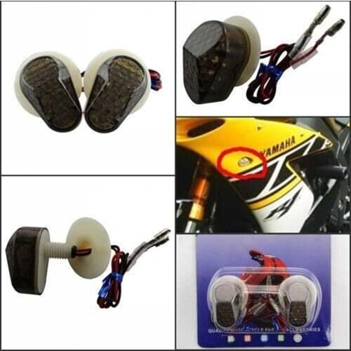 Smoke Flush Mount LED MINI Turn Signals Light for Yamaha R1 02-08 R6 03-08 R6S Front Blinkers LED Turn Signal Lights
