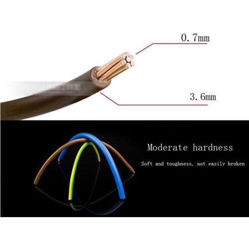 GZLOZONE 2 Meters UK PRYSMIAN 2.5 m^2 7 cores Pure copper amp wires / DIY power cable L3-7