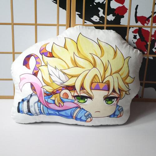 JoJo Bizarre Adventure Cosplay Plush Toys Kujo Jotaro Kira Yoshikage KQ Figure Doll Double sided Pillowcase 45*33cm For Gift