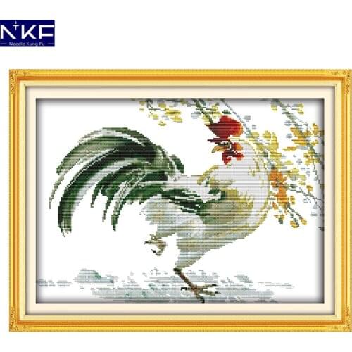 NKF The big cock animal style needlepoint stocking kits Chinese cross stitch sets for home decoration