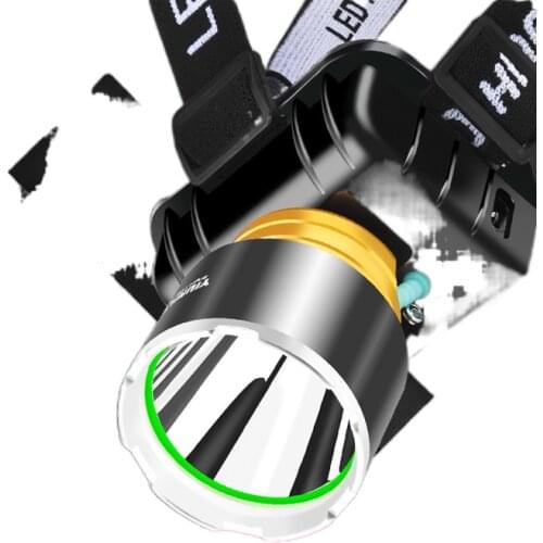Lithium rechargeable power sensing light bright led long life xenon lamp head mounted headlamp