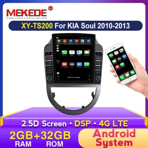 MEKEDE 9.7'' Android Tesla Screen Car Radio For KIA SOUL 2010 2011 2013 Multimedia Video Player GPS Navigation Stereo BT 4G Lte