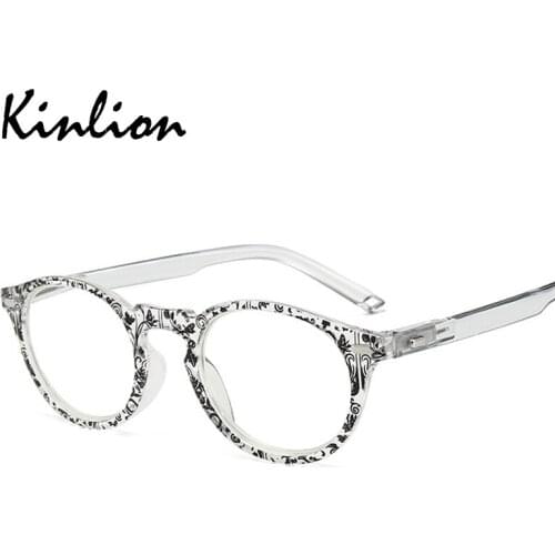 Women Anti Blue Round Reading Glasses Anti-fatigue Prosbyopia for Men Spring Hinges Frame Gray Brown Purple Prescription Glasses