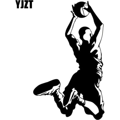 YJZT 10CM*17.5CM Basketball Slam Dunk American Sport Decor Car Stickers Vinyl Decal Body Of Car Accessories C31-0191