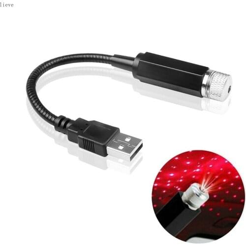 USB Auto Decoration Night Galaxy Lamp Car Roof Star Light Interior Mini LED Starry Laser Atmosphere Ambient Projector Lights
