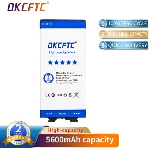 New Original OKCFTC Battery BL-42D1F For LG G5 H820 H850 H860N H860 H868 F700K H830 VS987 Bateria 5600mAh BL42D1F Retail Package