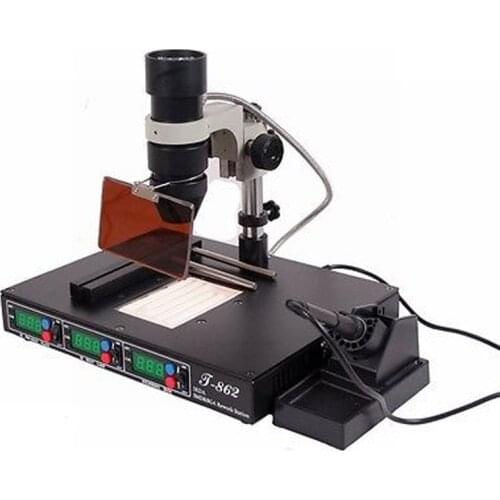 Free Shipping 220V/110V New T862 IRDA Welder Infrared SMT SMD BGA Rework Station T862 IRDA Infrared bga rework machine