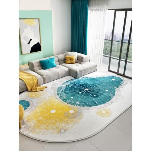 Nordic Oval Carpets For Living Room Big Size 200x290cm Dining Table Bedroom Modern Round Thick Bedside Tatami Mat Parlor Rug Rug