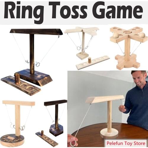 Drinking Party Bar Ring Toss Games montessori Interactive Kids Adults Toy Hook Bundle Wooden Loop Gathering Home Fun Board Game