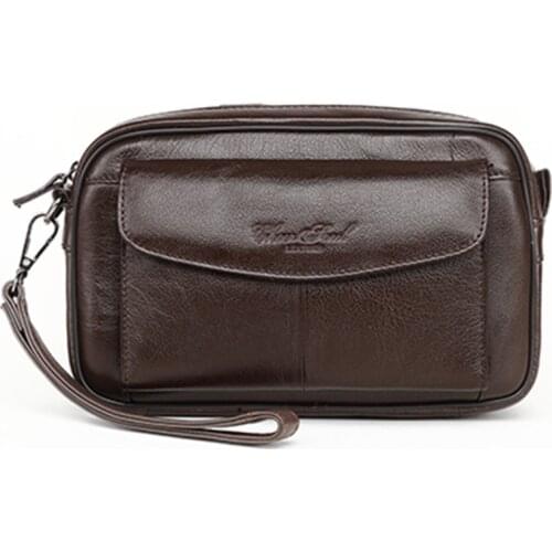 Casual wallet mens genuine leather bag male clutch bag coin purse men handbag key bag men bag male purse moblie phone pocket