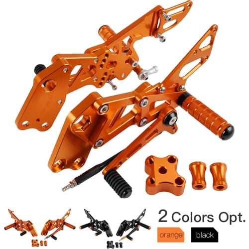 Motorcycle Adjustable Rearset Footrest Foot Pegs Rear Sets For KTM RC125 RC200 RC390 RC 125 200 390 2014-2020 2019 2018 2017
