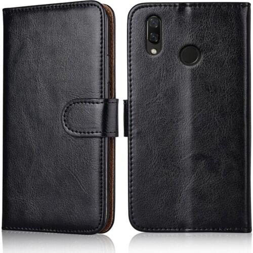 Luxury Flip Book Leather Case for Huawei Y9 2019 JKM-LX1 JKM-LX2 JKM-LX3 Stand Wallet Phone Bags Cover with Strap