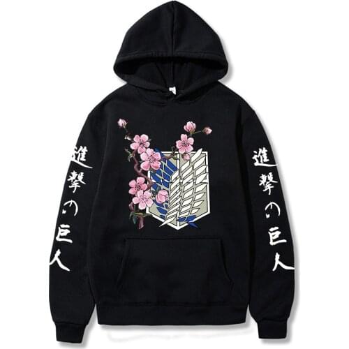 Anime Attack on Titan Printed Long Sleeved Hoodie Men Women Tops Harajuku Clothes