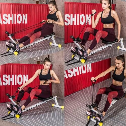 Smart rowing machine household silent folding rowing machine slimming belly fitness equipment