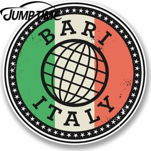 Jump Time for Bari Italy Vinyl Sticker Laptop Car Travel Luggage Label Italian Decal Rear Windshield Waterproof Car Accessories