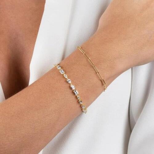 HIGH quality gold silver color Geometric square oval tear drop cz paved wedding choker necklaces women lady charm party jewelry