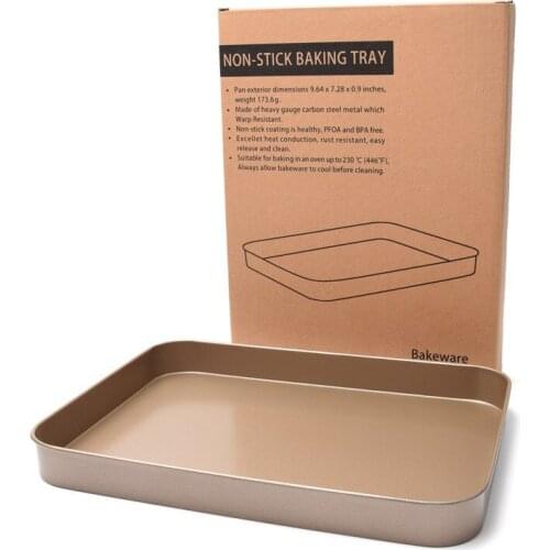 1pcs Cake Baking Tray Carbon Steel Non-stick Baking Cake Pan Baking & Cookie Sheets Rectangular Cake Pans,Free Shipping
