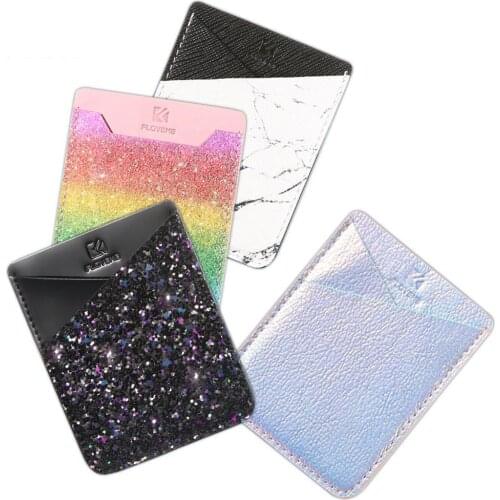 2020 Hot Sale Fashion Adhesive Sticker Back Cover Card Holder Case Pouch For Cell Phone colorful card holder 1PCS