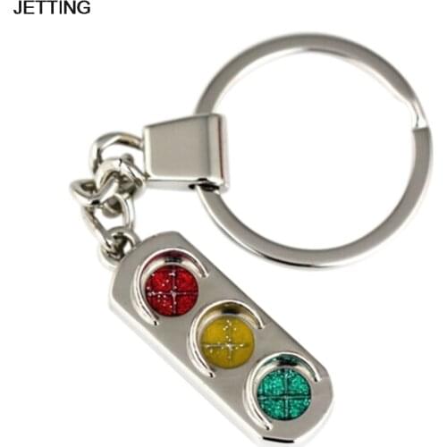 1Pcs Traffic Light Key Rings Red And Green Lights Keychain Car Key Chain Gifts for Male Womens Car Styling Decoration