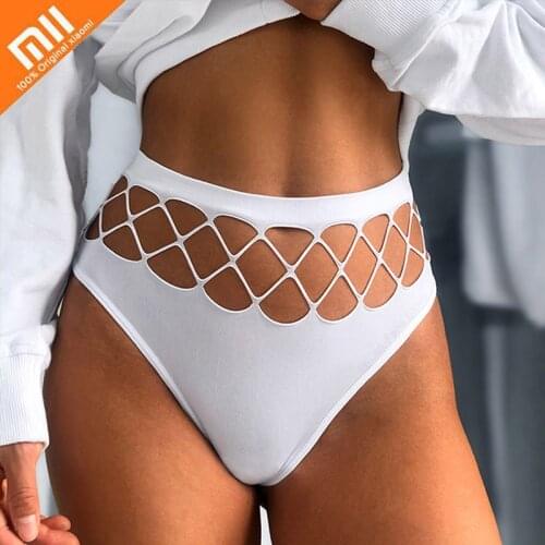 Xiaomi 1pcs Hollow Out Lingerie Seamless Sexy Panties Women Elasticity Underwear Temptation Middle-waist G String Underpants