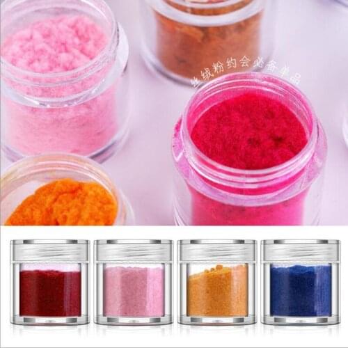 10colors/set Velvet Flocking Dust Powder Manicure Velvet Powder Nail Glitter Powder Pigment Manicure DIY Nail Art Decorations