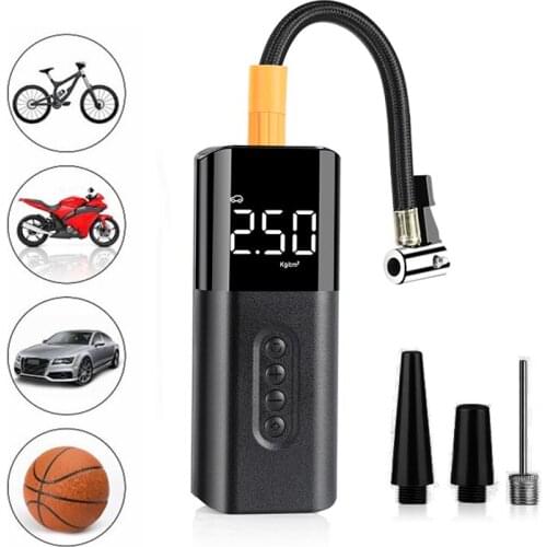 12V Mini Portable Air Pump Inflatable Pump Tyre Inflator With LED Light Air Compressor 150 PSI For Car Bicycle Automotive Balls
