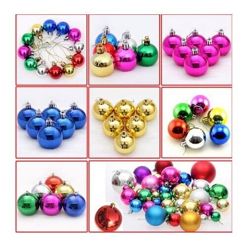 24pcs 8CM Christmas Tree Xmas Balls Decorations Baubles Party Wedding Ornament Plastic Christmas Balls Xmas