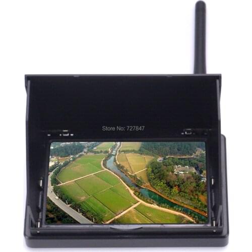 4.3 inch monitor 4.3" 48CH LCD 480 x 272 Wireless Receiver Monitor built-in battery with Sun Hood LCD Hood Shade For FPV Drone