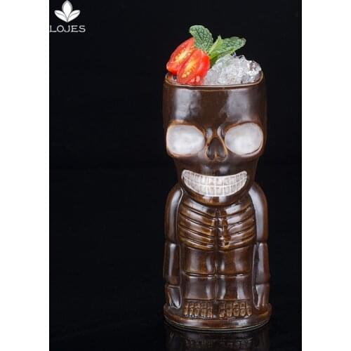 400ml Hawaii Tiki Mug Cocktail Cup Beer Wine Mug Ceramic Tiki Mugs Art Crafts Creative Mugs