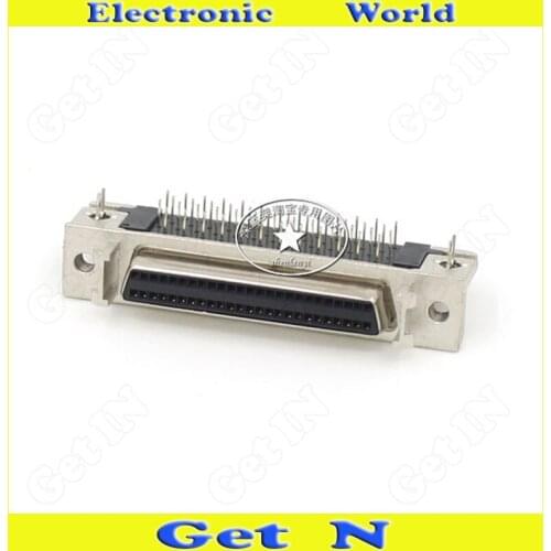 5pcs SCSI 50PIN Female Board Connector SCSI Female 50PIN Curved Leg Adapter 50PIN Straight PCB Plug Socket