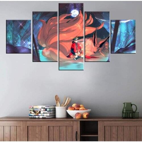 5 Piece Wall Art Canvas Anime Manga Posters Figure Modular Pictures And Prints Modern Home Decor Bedroom Decoration Paintings