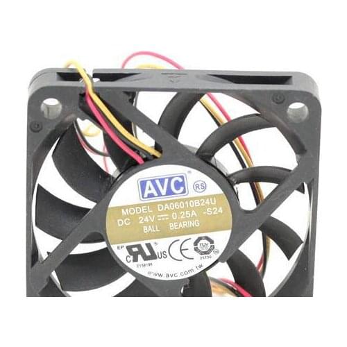 AVC DA06010B24U 60*60*10 6CM 24V 3 wire double ball speed converter cooling fan
