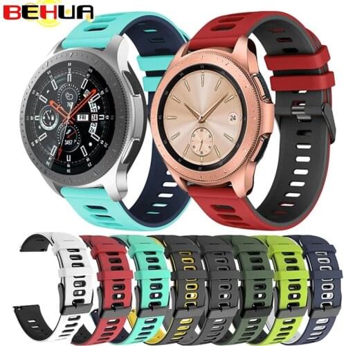 BEHUA 22mm/20mm Watch Belt Band For Samsung Galaxy Watch 42mm/46mm Active 2 40mm 44mm Gear S2/S3 Sport Wristband Bracelet Strap